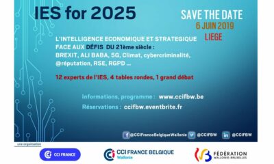 CCI France Belgique Wallonie : IES for 2025 – Colloque sur l’intelligence économique et stratégique