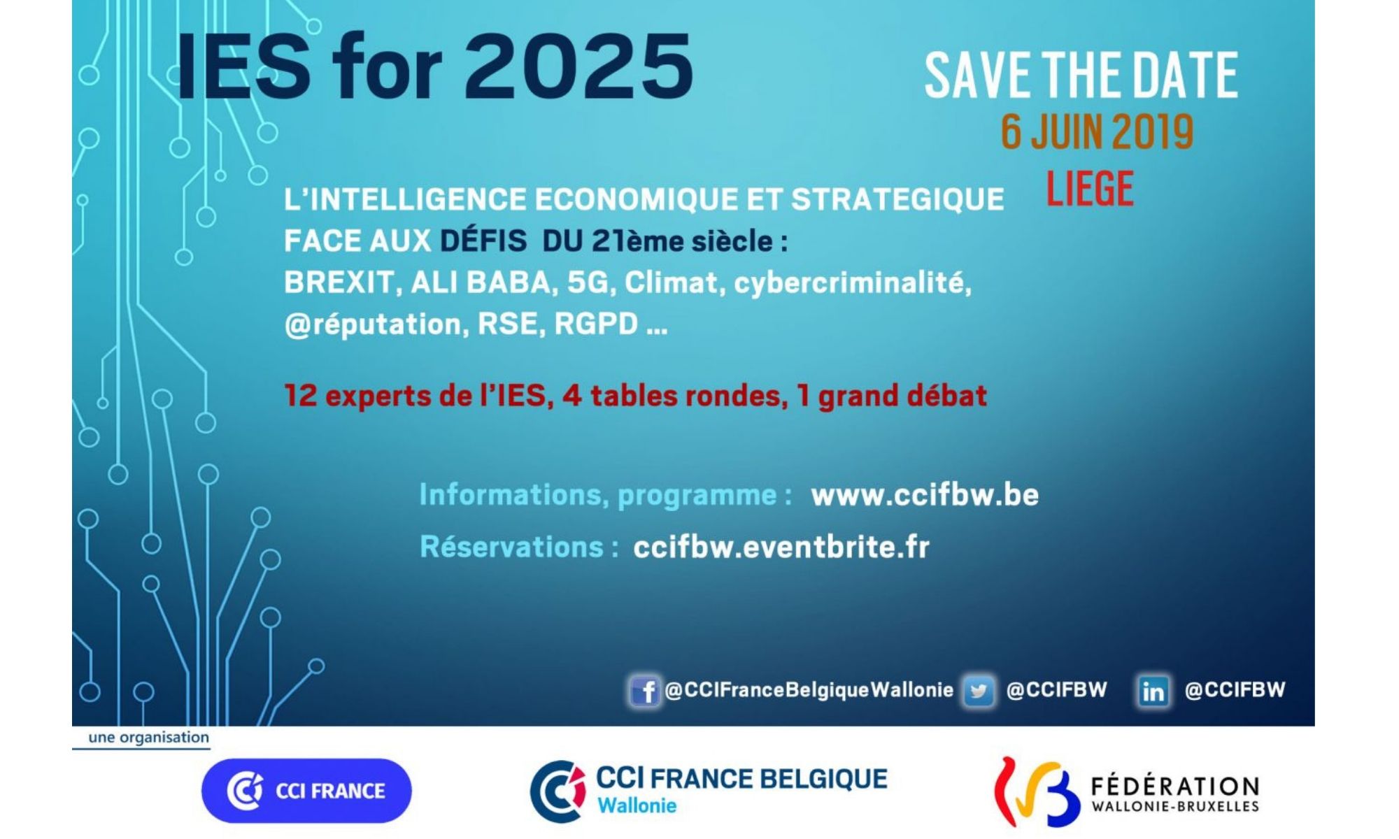 CCI France Belgique Wallonie : IES for 2025 – Colloque sur l’intelligence économique et stratégique